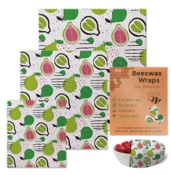 Reusable Beeswax Wrap Eco-Friendly Beeswax Food Wraps - Compostable Zero Waste Bread Sandwich Food Wrap Organic Plastic-Free Food Storage