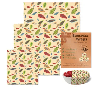 Reusable Beeswax Wrap Eco-Friendly Beeswax Food Wraps - Compostable Zero Waste Bread Sandwich Food Wrap Organic Plastic-Free Food Storage