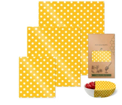 Reusable Beeswax Wrap Eco-Friendly Beeswax Food Wraps - Compostable Zero Waste Bread Sandwich Food Wrap Organic Plastic-Free Food Storage
