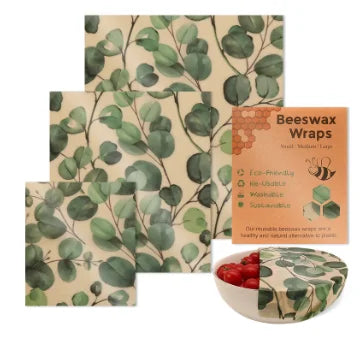 Reusable Beeswax Wrap Eco-Friendly Beeswax Food Wraps - Compostable Zero Waste Bread Sandwich Food Wrap Organic Plastic-Free Food Storage