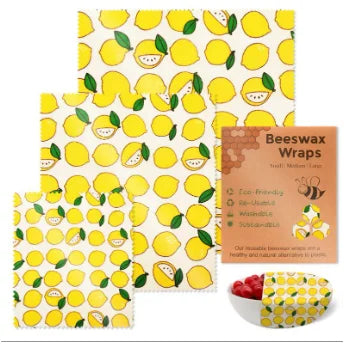 Reusable Beeswax Wrap Eco-Friendly Beeswax Food Wraps - Compostable Zero Waste Bread Sandwich Food Wrap Organic Plastic-Free Food Storage