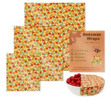 Reusable Beeswax Wrap Eco-Friendly Beeswax Food Wraps - Compostable Zero Waste Bread Sandwich Food Wrap Organic Plastic-Free Food Storage