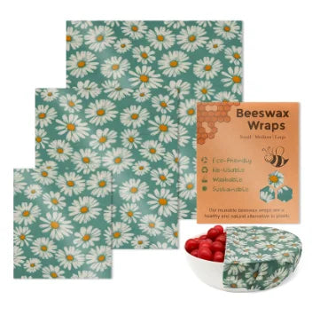 Reusable Beeswax Wrap Eco-Friendly Beeswax Food Wraps - Compostable Zero Waste Bread Sandwich Food Wrap Organic Plastic-Free Food Storage
